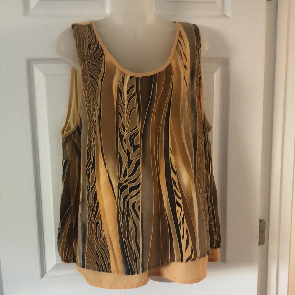 VTG Eva Negri Paris Elegant Tank Top Size 22. Made in France